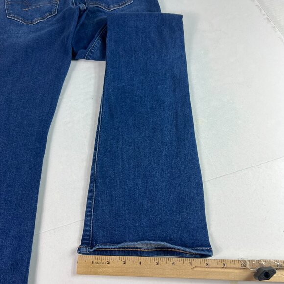 American Eagle Jeans Women's 27x33* Curvy Low Rise Kick Boot Blue Denim Tag 2 L - Picture 10 of 16
